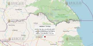 26 апреля землетрясение в Болгарии