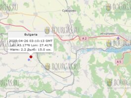26 апреля землетрясение в Болгарии
