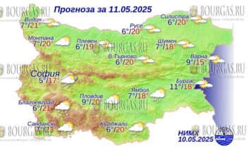 11 мая 2025 года погода в Болгарии