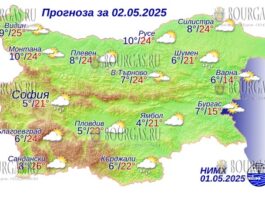 2 мая 2025 года погода в Болгарии