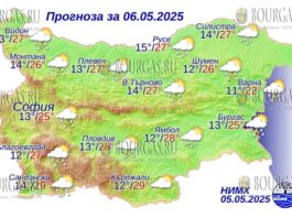 6 мая 2025 года погода в Болгарии