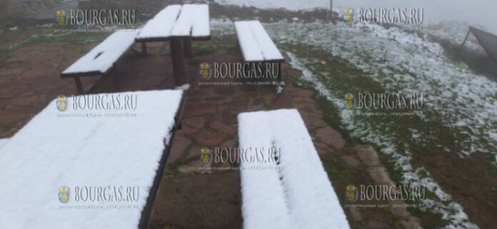 майский снег в горах Болгарии