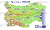 2 июня 2025 года погода в Болгарии