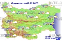 5 июня 2025 года погода в Болгарии