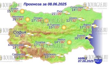 8 июня 2025 года погода в Болгарии