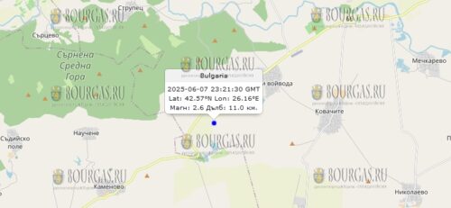 8 июня 2025 года землетрясение в Болгарии