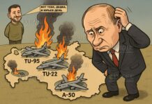Украина уничтожила мимимум треть стратегических бомбардировщиков РФ
