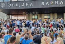 протест против ареста мэра Варны