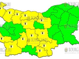 12 августа горячий Желтый Код в Болгарии