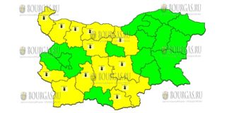 13 августа горячий Желтый Код в Болгарии