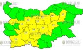 19 августа ветреный Желтый Код в Болгарии