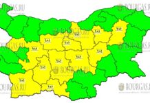 19 августа ветреный Желтый Код в Болгарии