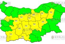 20 августа ветреный Желтый Код в Болгарии
