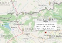 26 августа 2025 года землетрясение в Болгарии