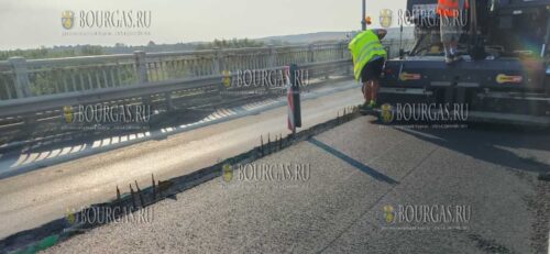 Мост через Дунай в районе Русе - асфальтируют
