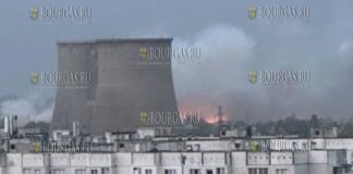 На территории Софийской ТЭС вспыхнул пожар
