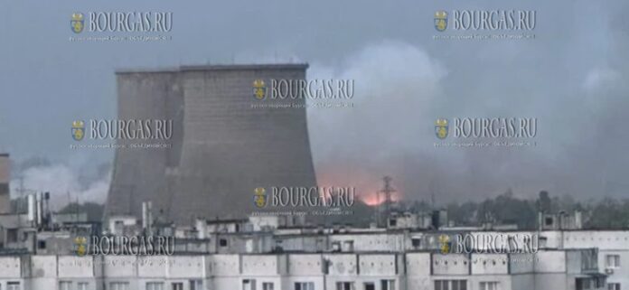 На территории Софийской ТЭС вспыхнул пожар