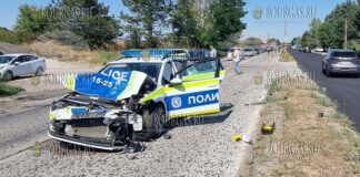 в ДТП в Болгарии попал полицейский автомобиль