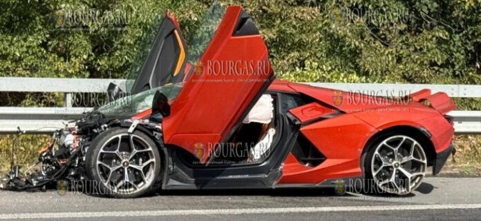 на трассе Хемус в Болгарии разбился автомобиль класса люкс - Lamborghini