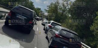 пробки на причерноморских курортах Болгарии в Бургасской области