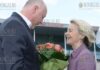 Росен Желязков и Урсула фон дер Ляйен в аэропорту Пловдива