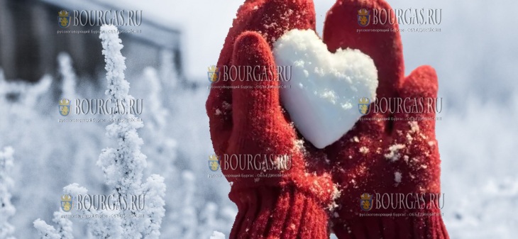 первый снег в Болгарии