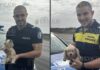 Полицейские в Болгарии спасли маленького щенка