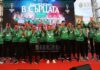 София приветствует болгарскую сборную команду по волейболу